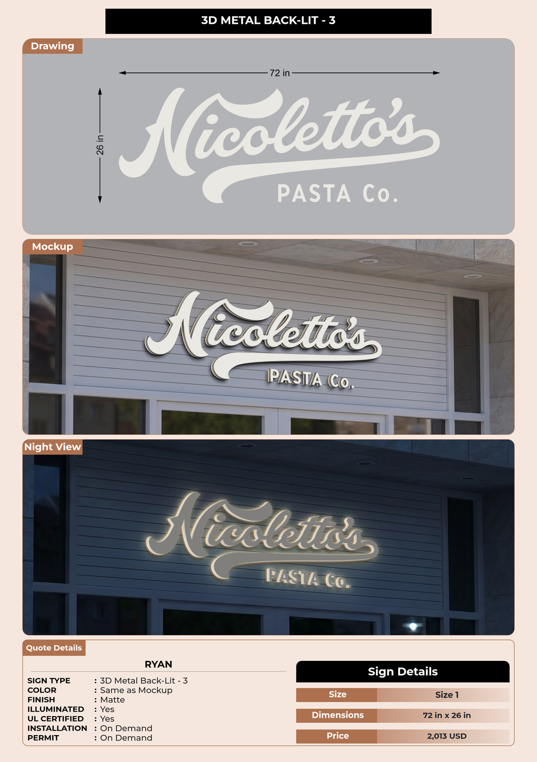 CUSTOM MOCKUP SIGN FOR Ryan