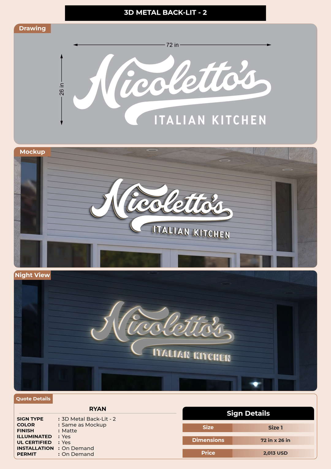 CUSTOM MOCKUP SIGN FOR Ryan