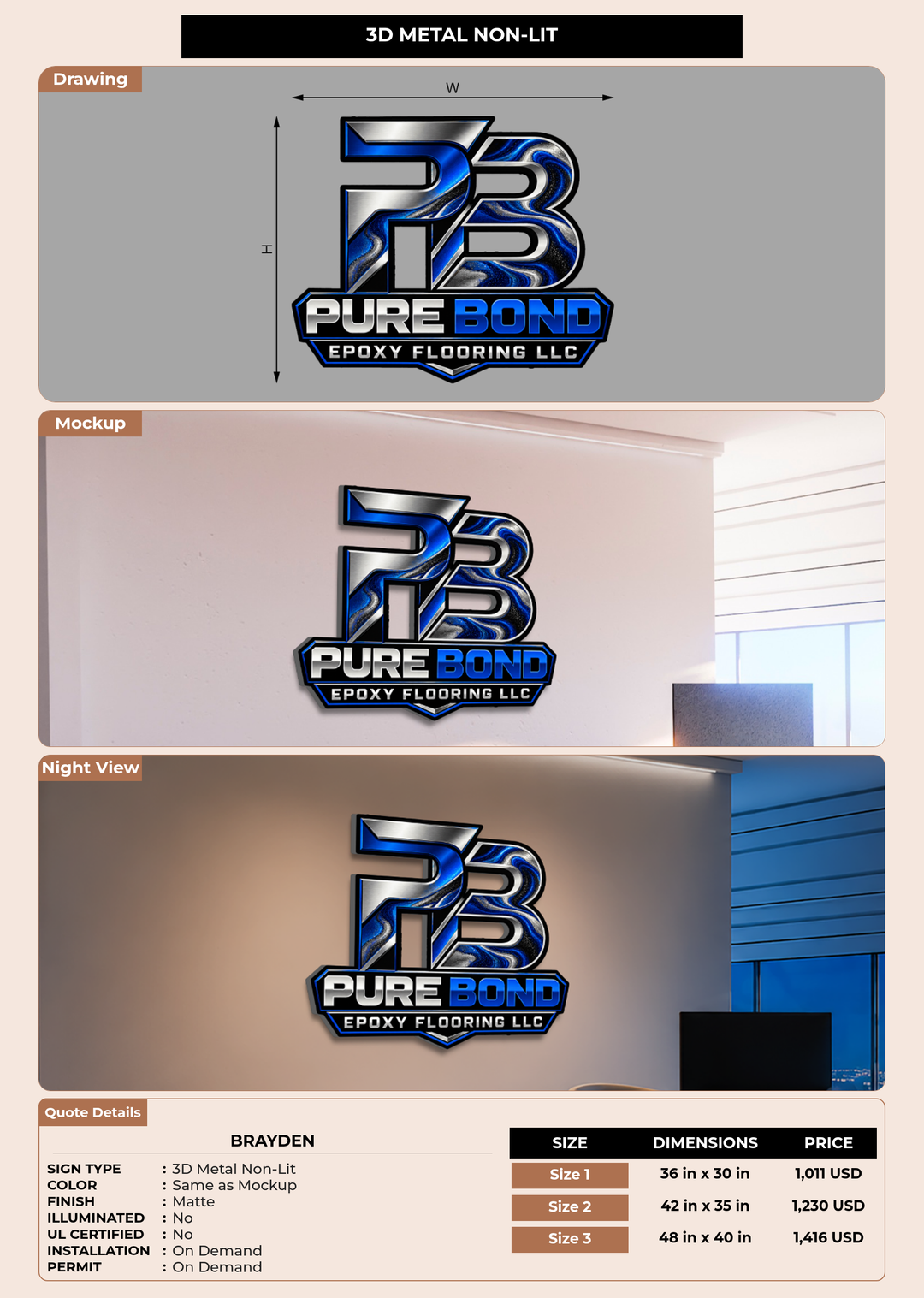 CUSTOM MOCKUP SIGN FOR Brayden