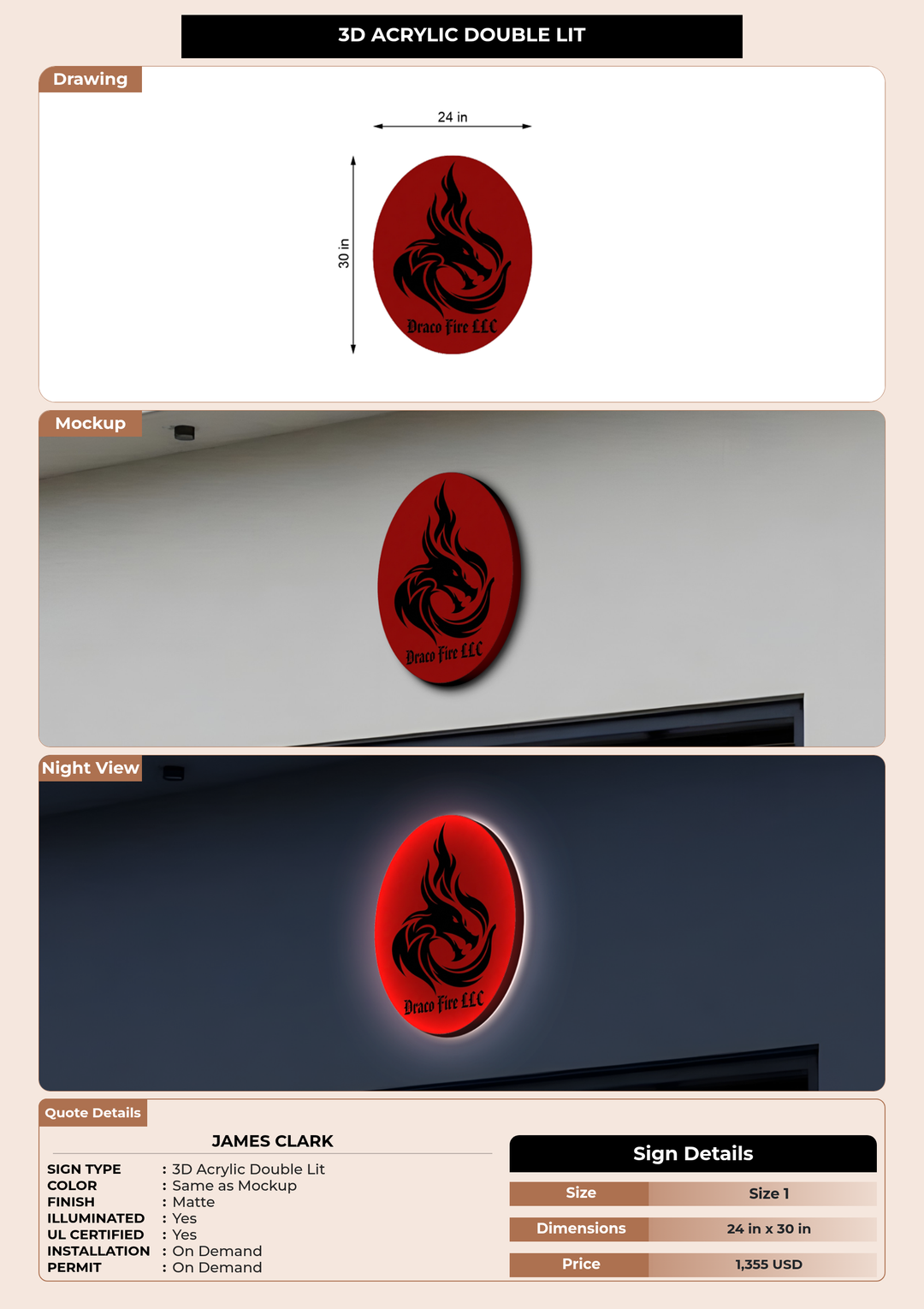 CUSTOM MOCKUP SIGN FOR James Clark