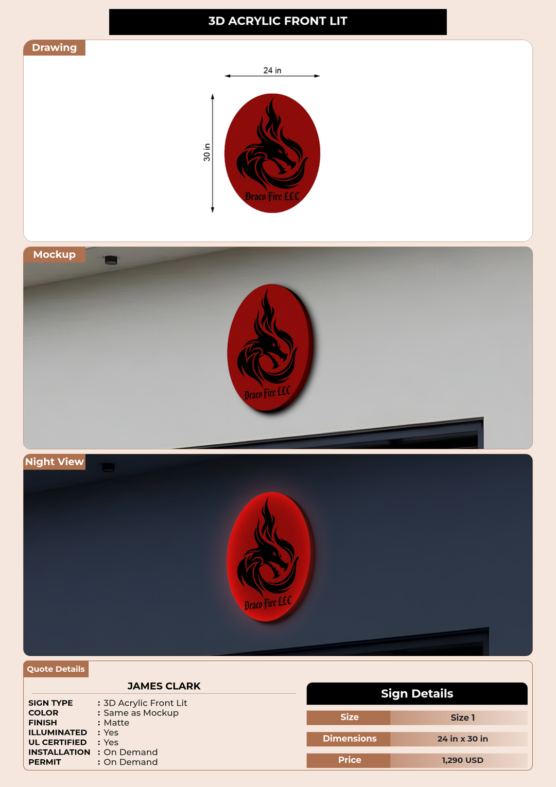 CUSTOM MOCKUP SIGN FOR James Clark