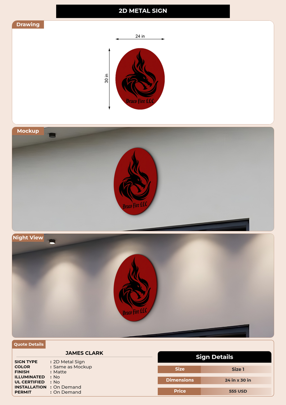 CUSTOM MOCKUP SIGN FOR James Clark