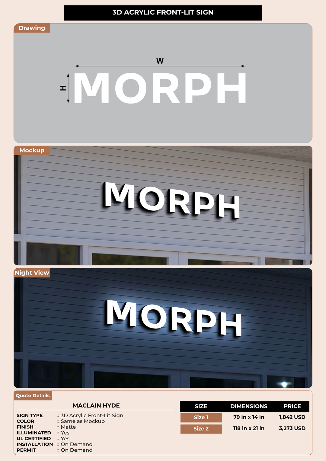 CUSTOM MOCKUP SIGN FOR Maclain Hyde