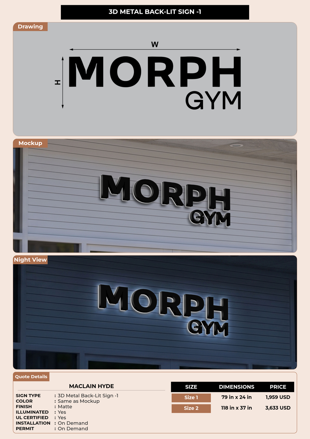 CUSTOM MOCKUP SIGN FOR Maclain Hyde