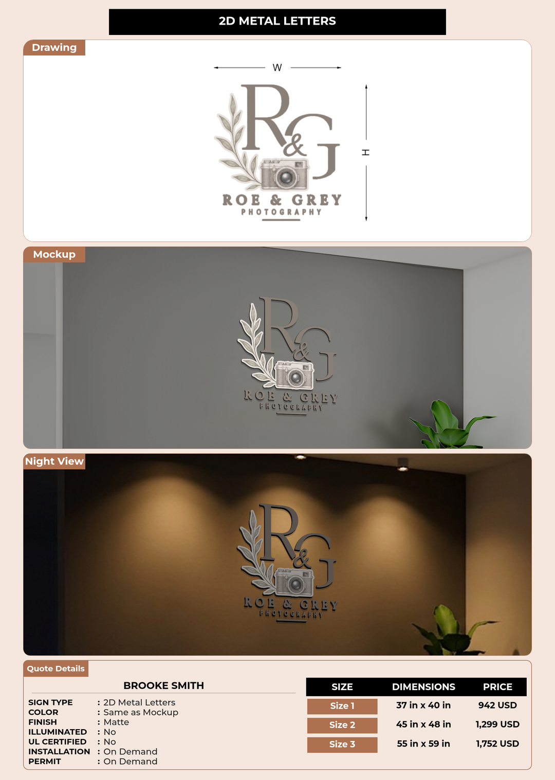 CUSTOM MOCKUP SIGN FOR Brooke Smith
