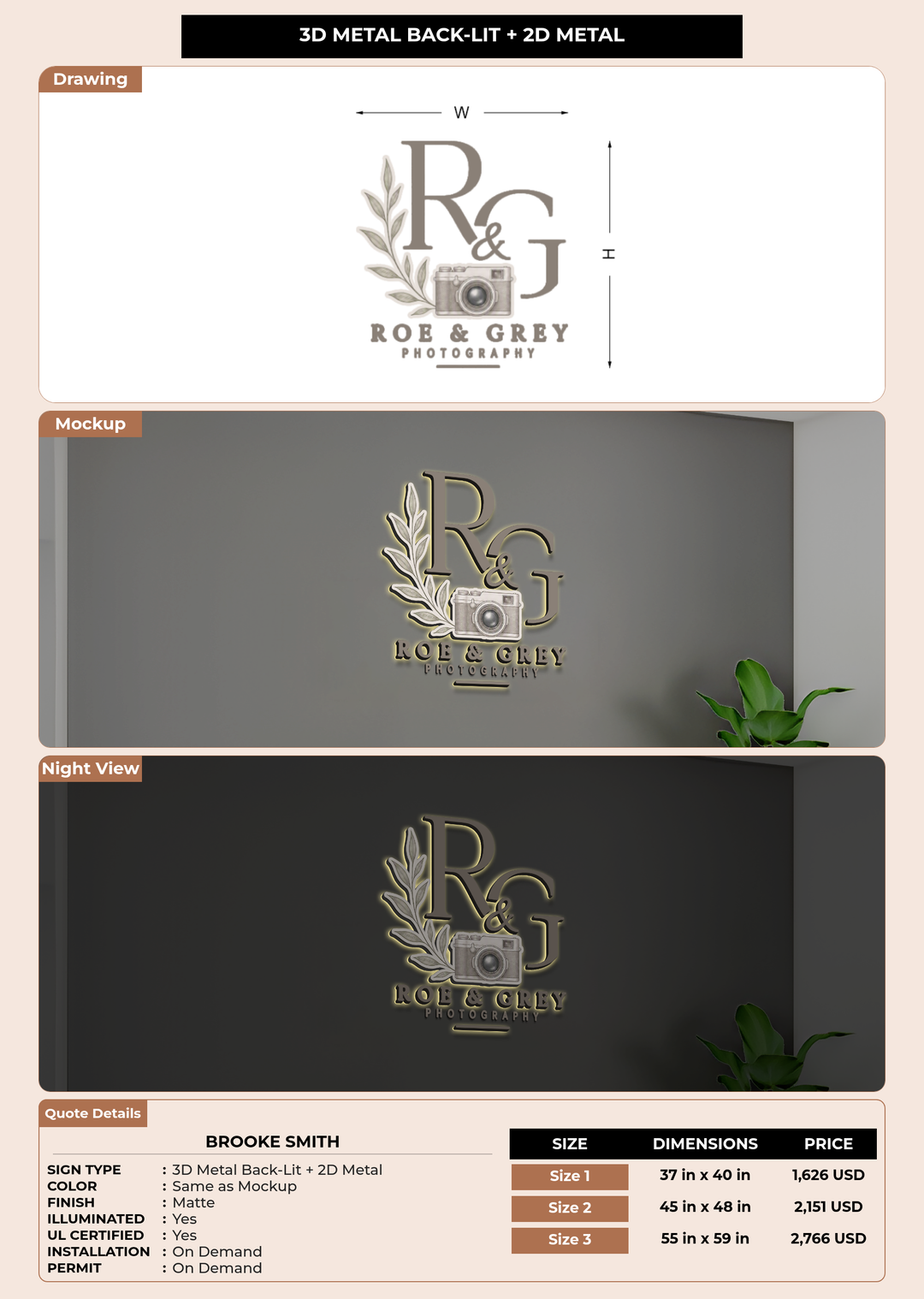 CUSTOM MOCKUP SIGN FOR Brooke Smith