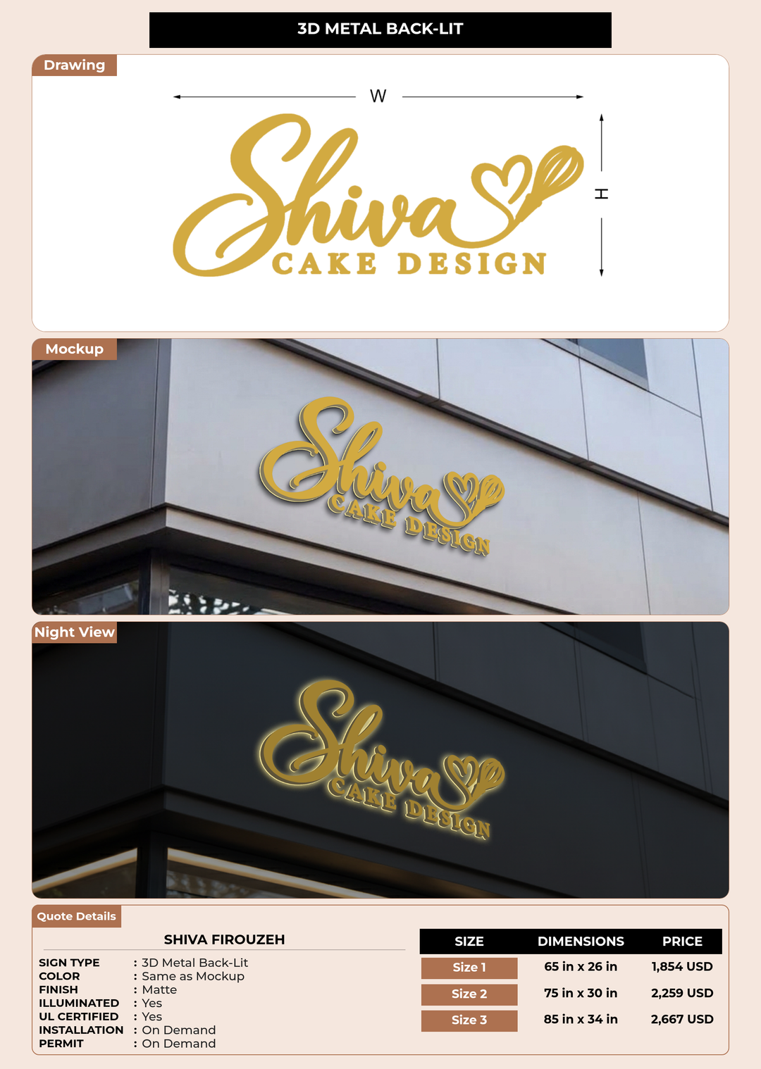 CUSTOM MOCKUP SIGN FOR Shiva Firouzeh