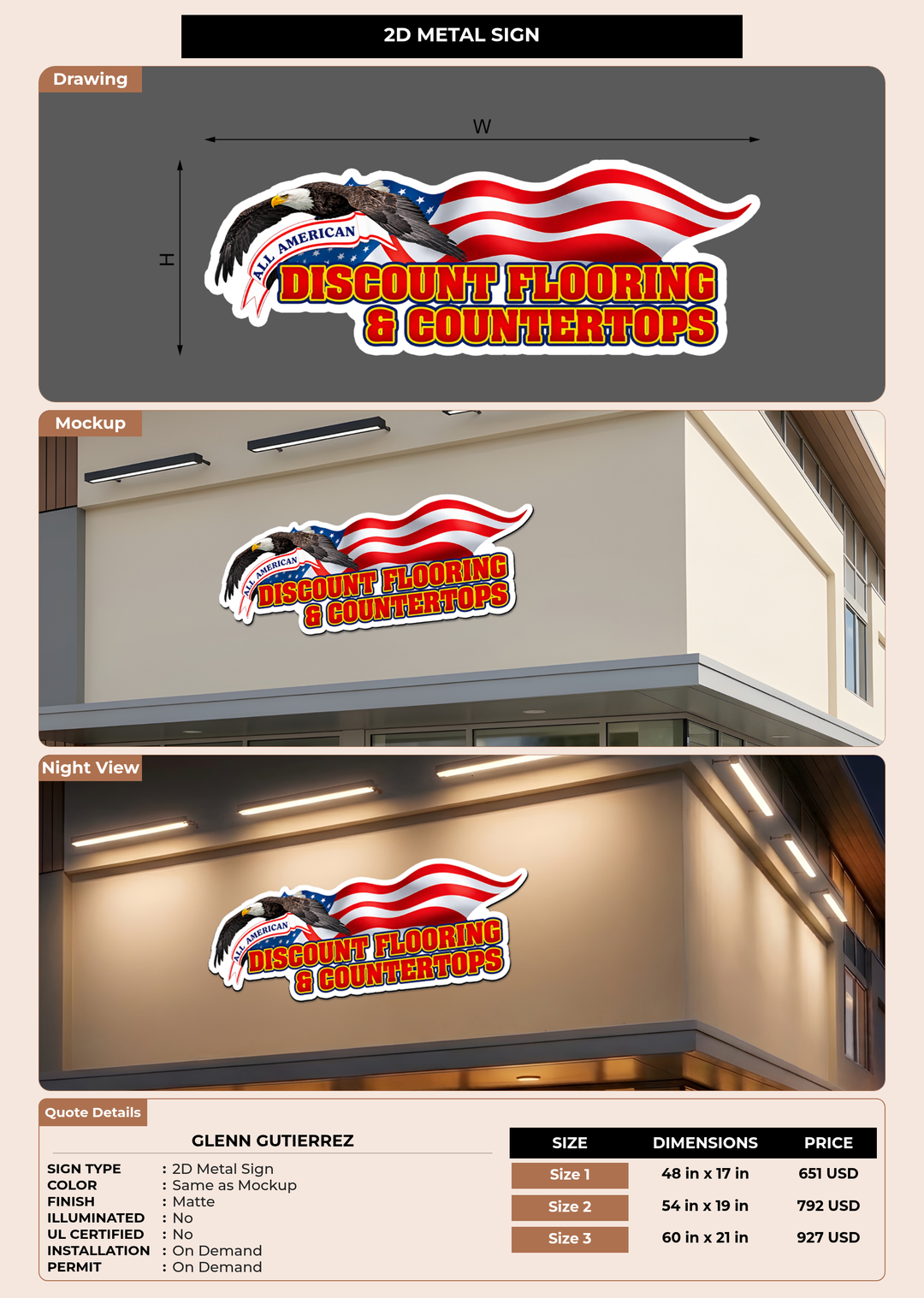 CUSTOM MOCKUP SIGN FOR Glenn Gutierrez