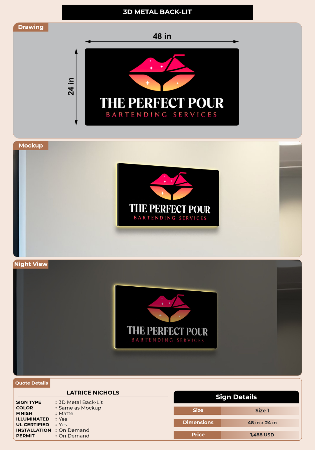 CUSTOM MOCKUP SIGN FOR Latrice Nichols