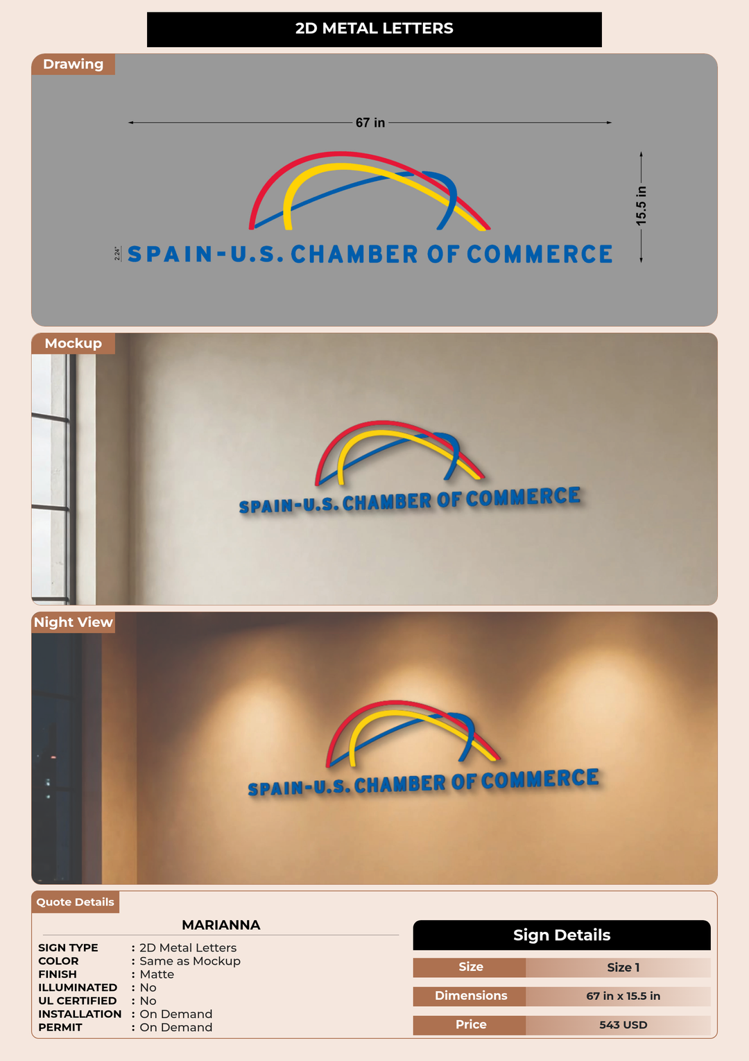 CUSTOM MOCKUP SIGN FOR Marianna
