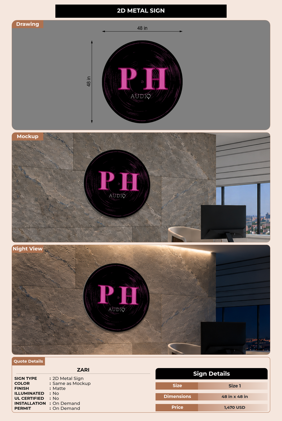 CUSTOM MOCKUP SIGN FOR ZAri