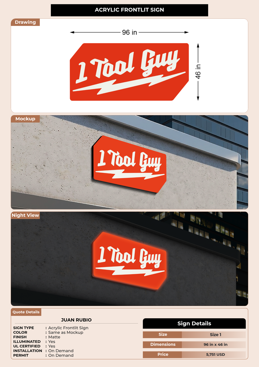 CUSTOM MOCKUP SIGN FOR Juan Rubio