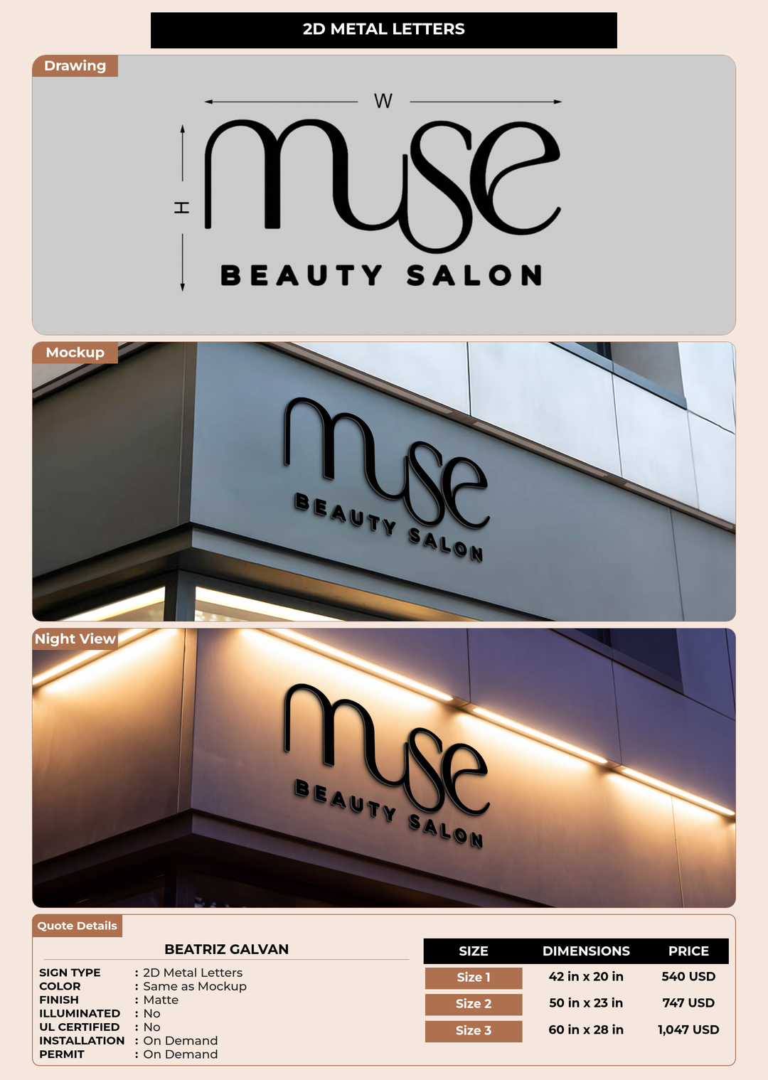 CUSTOM MOCKUP SIGN FOR Beatriz Galvan