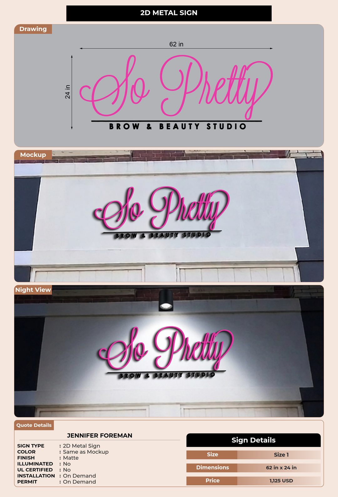 CUSTOM MOCKUP SIGN FOR Jennifer Foreman