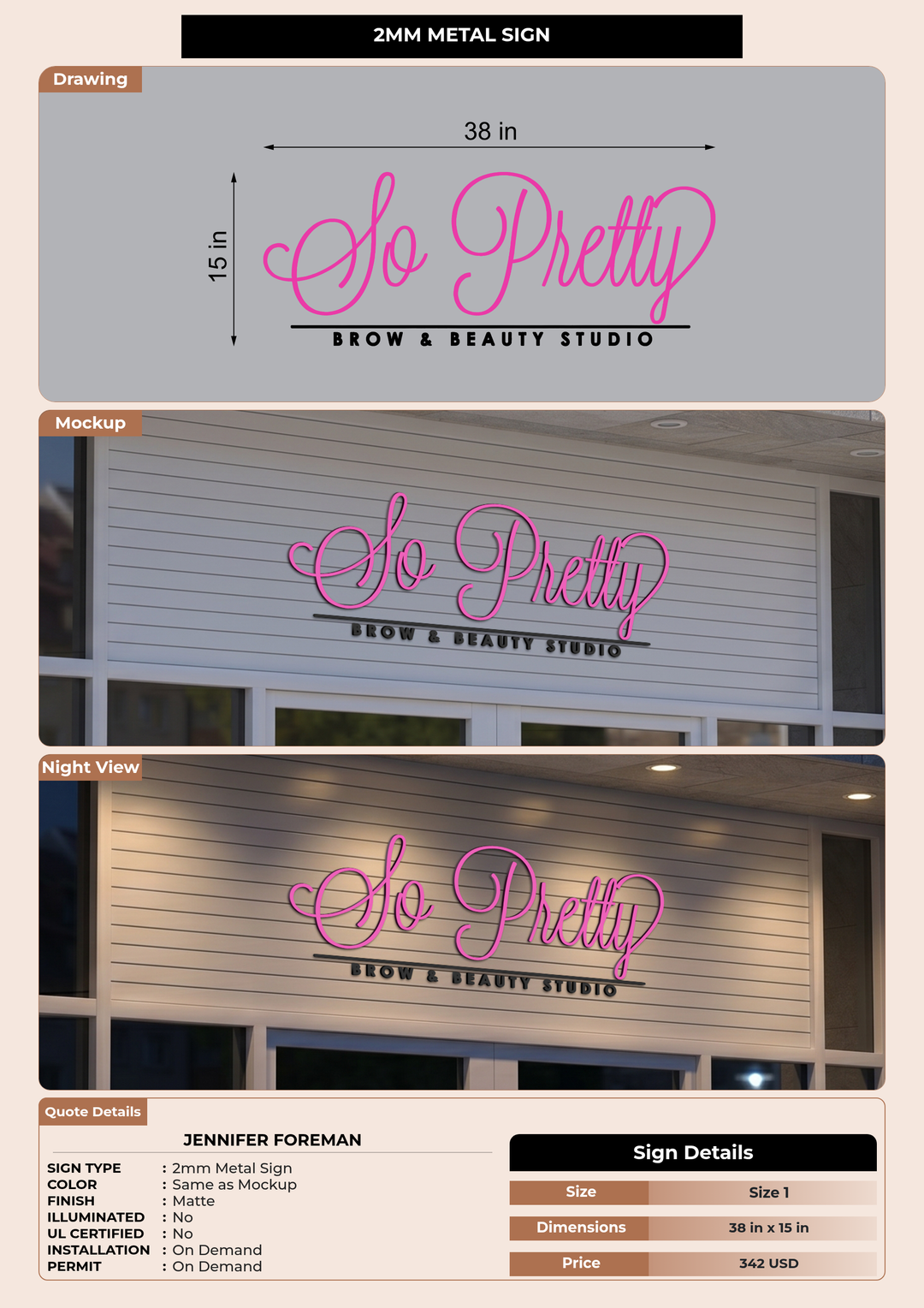CUSTOM MOCKUP SIGN FOR Jennifer Foreman