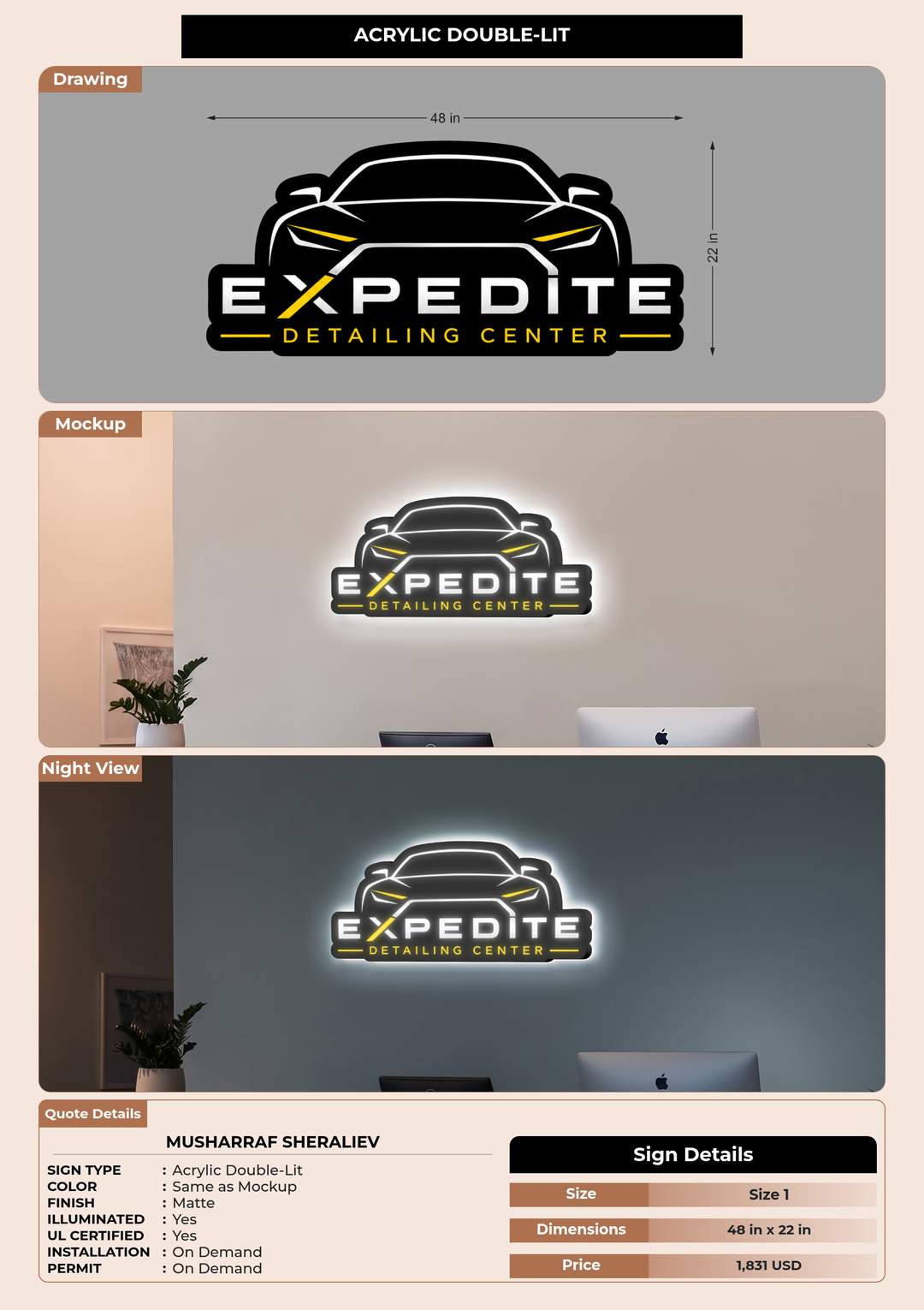 CUSTOM MOCKUP SIGN FOR musharraf sheraliev