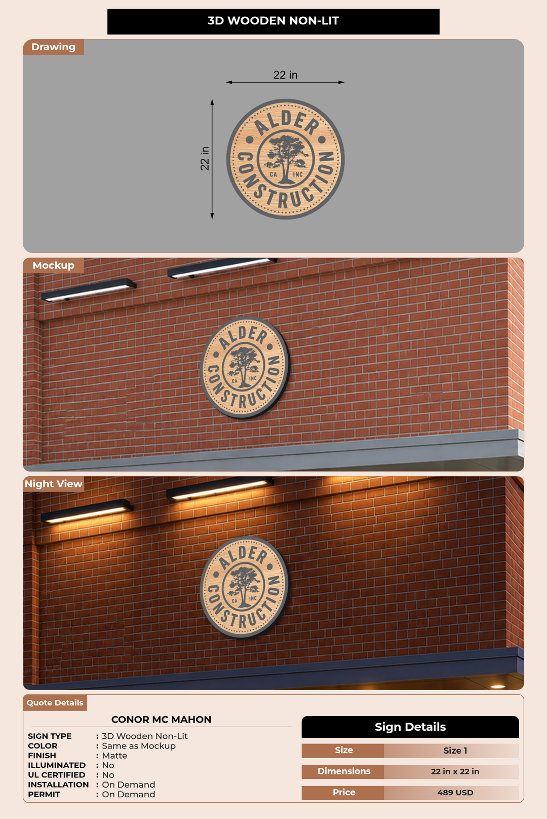 CUSTOM MOCKUP SIGN FOR Conor Mc Mahon
