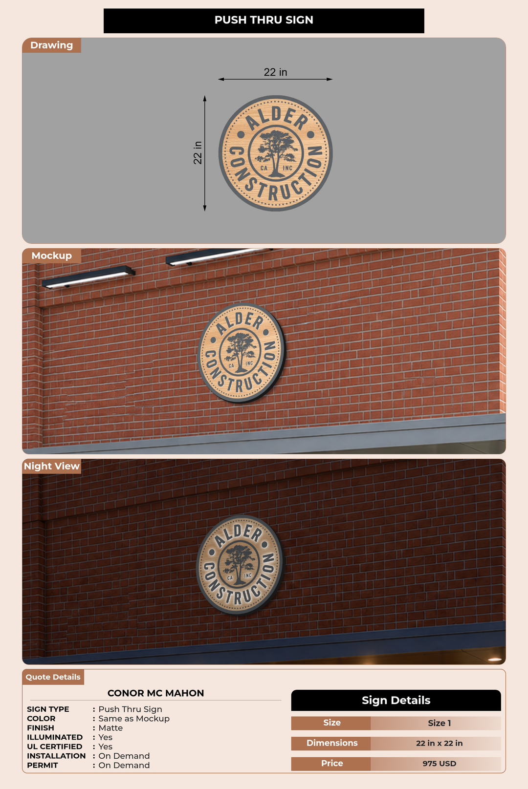 CUSTOM MOCKUP SIGN FOR Conor Mc Mahon