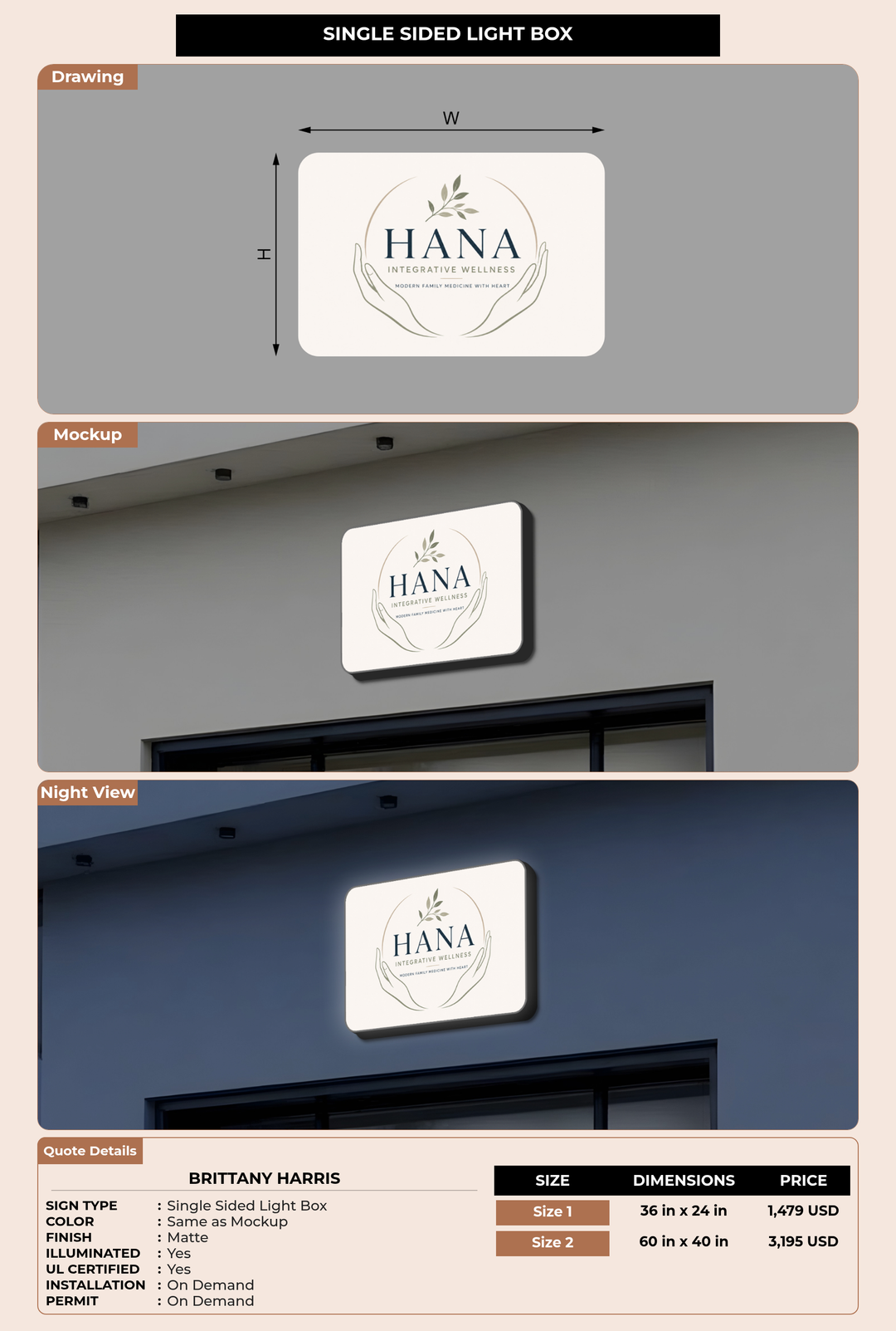 CUSTOM MOCKUP SIGN FOR Brittany Harris