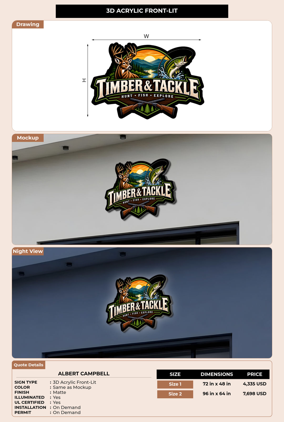CUSTOM MOCKUP SIGN FOR Albert Campbell