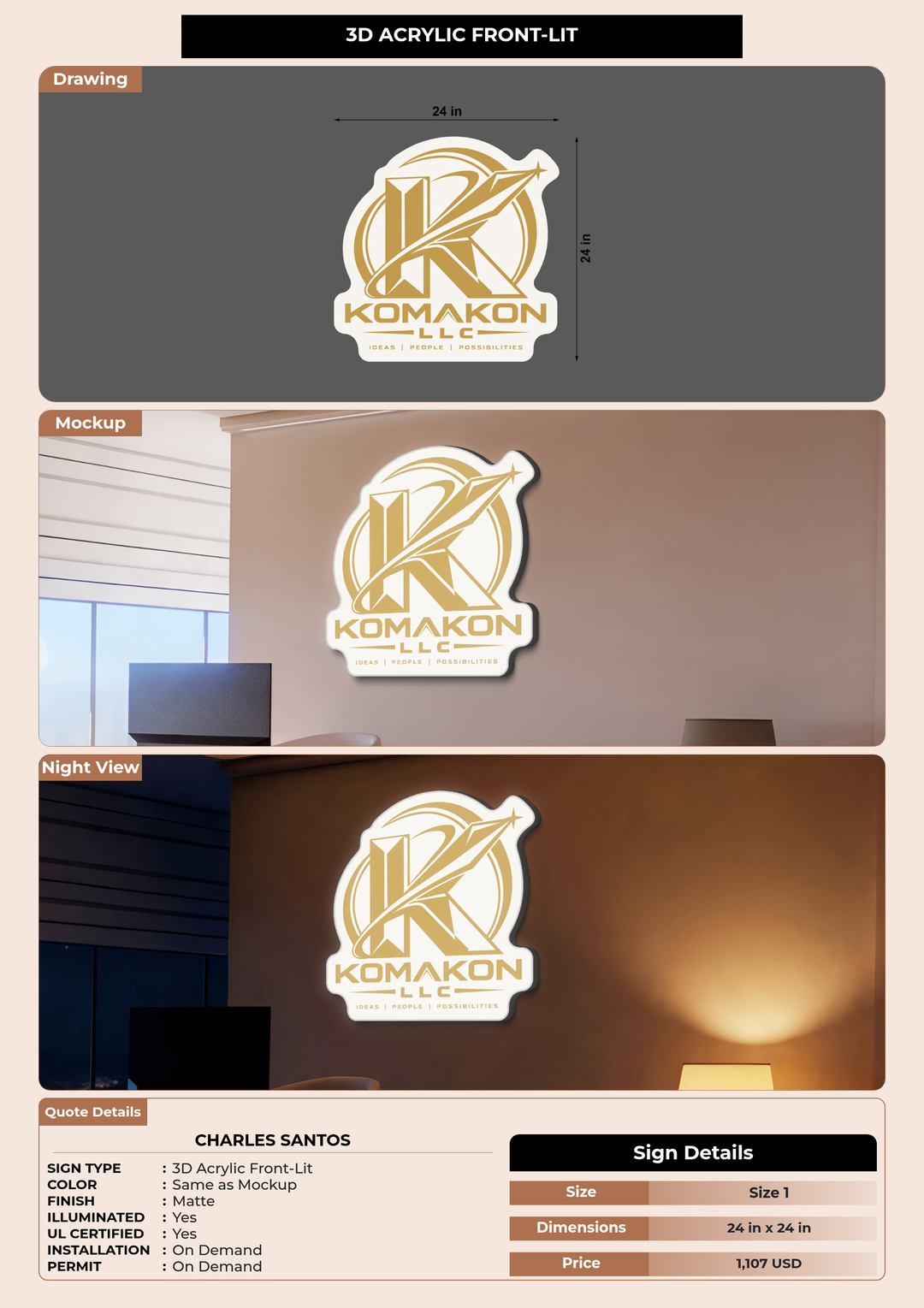 CUSTOM MOCKUP SIGN FOR Charles Santos