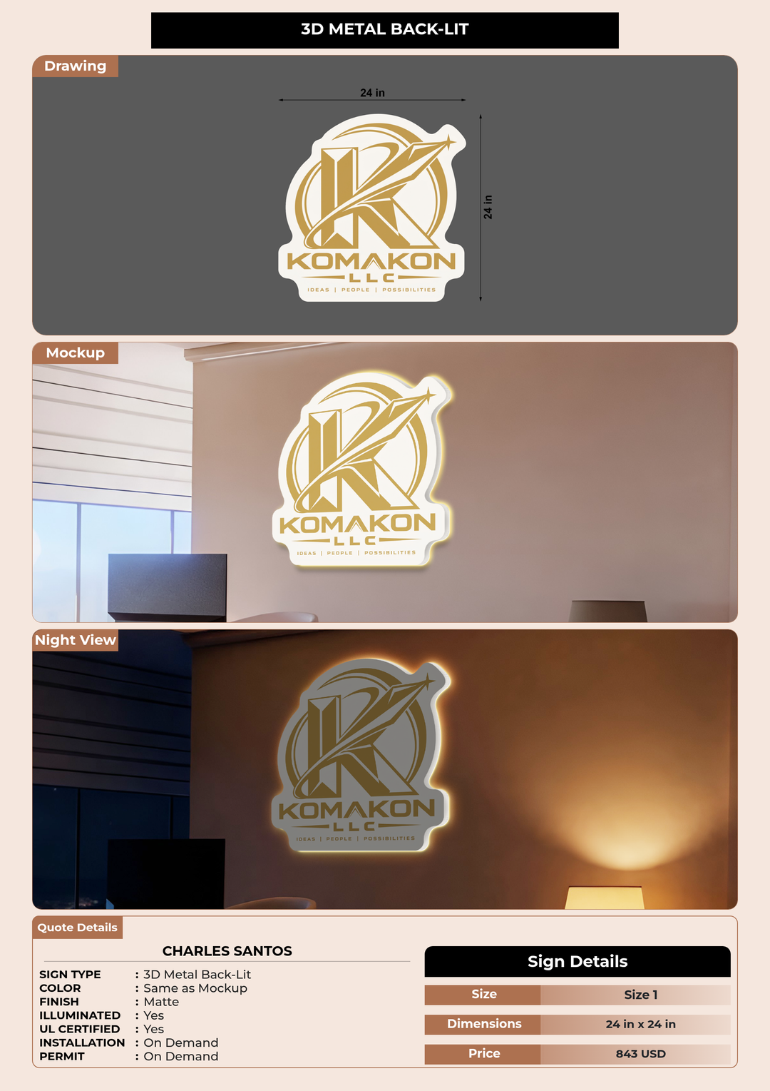 CUSTOM MOCKUP SIGN FOR Charles Santos
