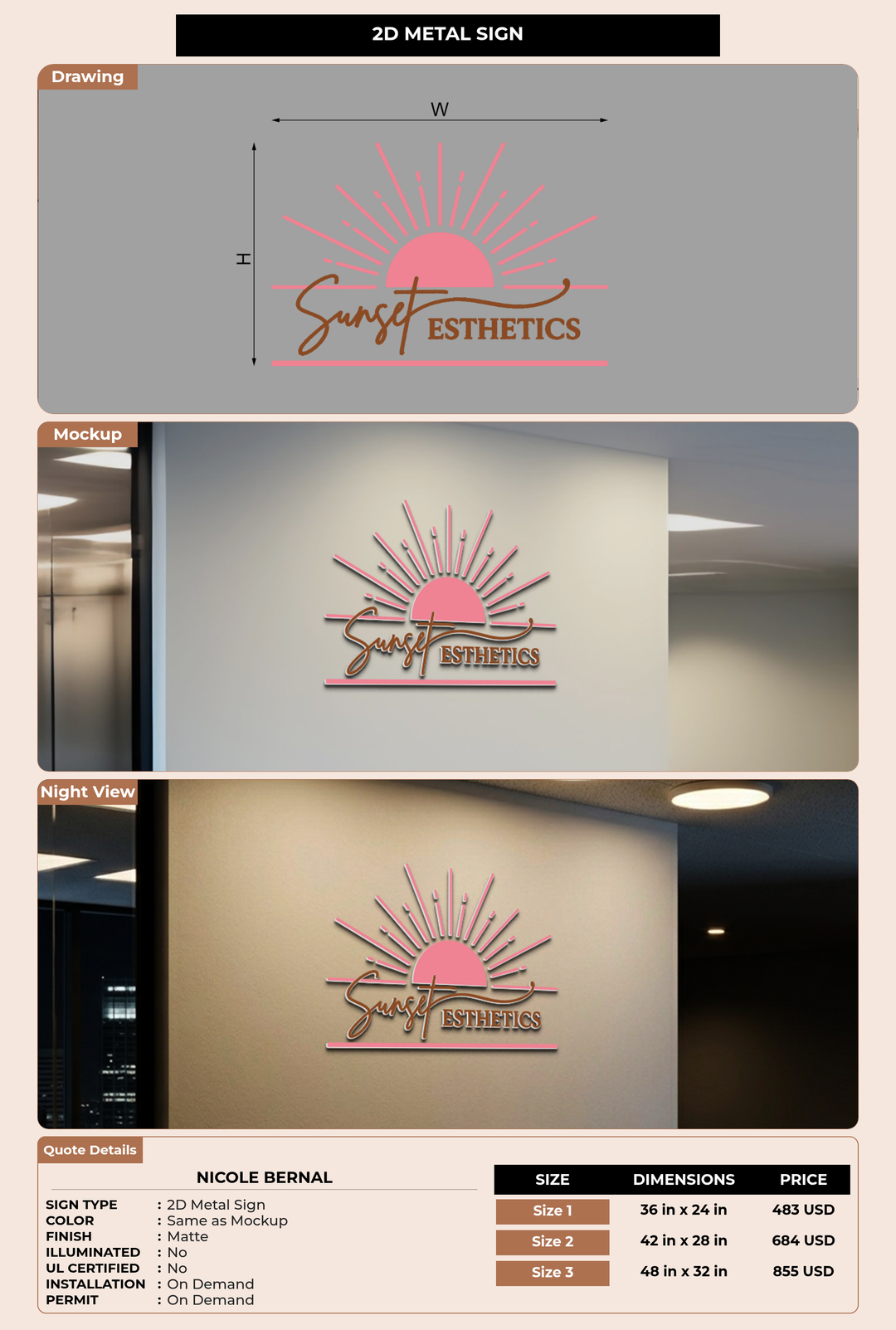 CUSTOM MOCKUP SIGN FOR Nicole Bernal