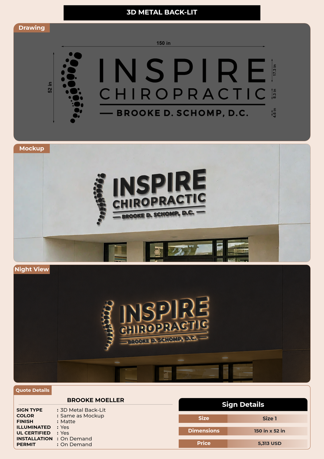 CUSTOM MOCKUP SIGN FOR Brooke Moeller