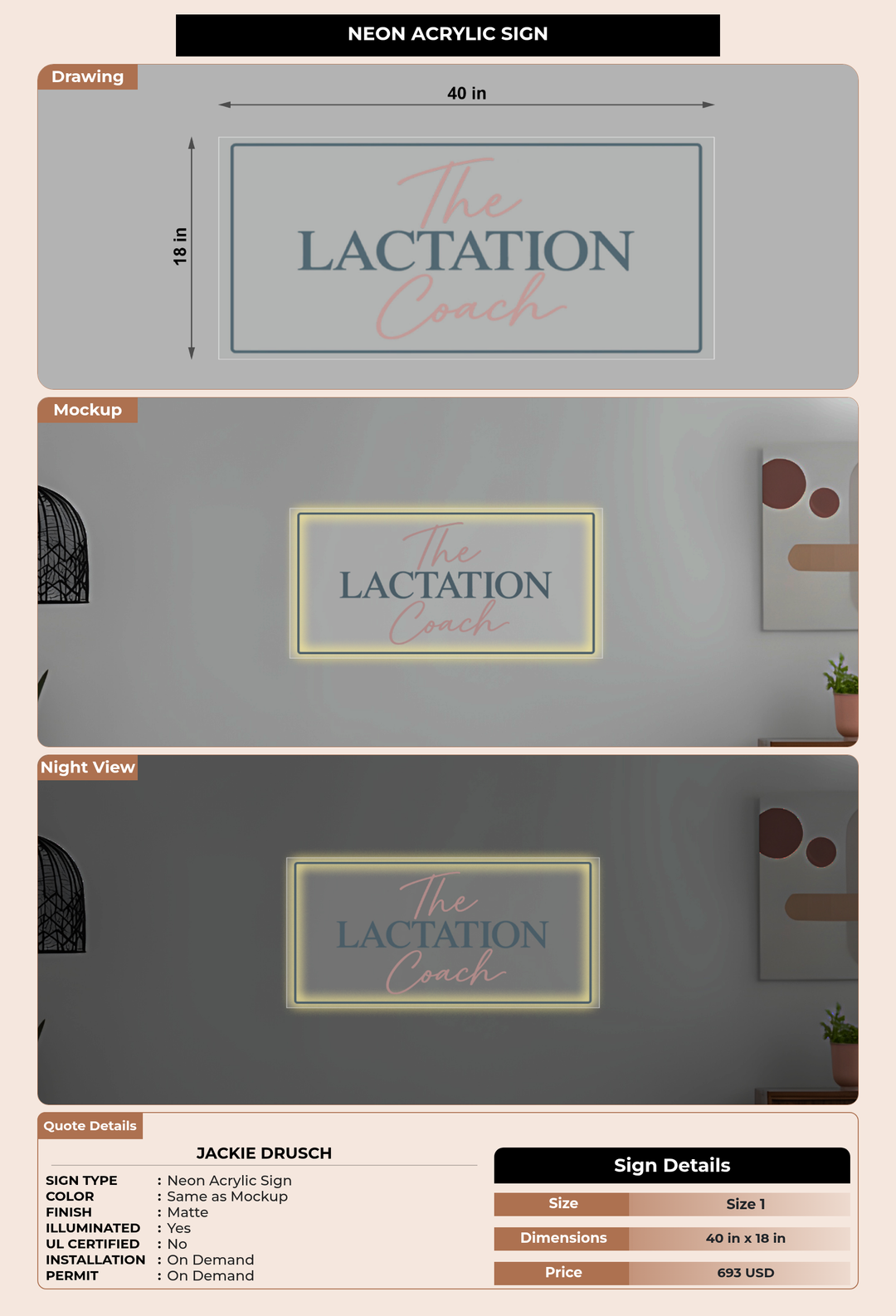 CUSTOM MOCKUP SIGN FOR Jackie Drusch