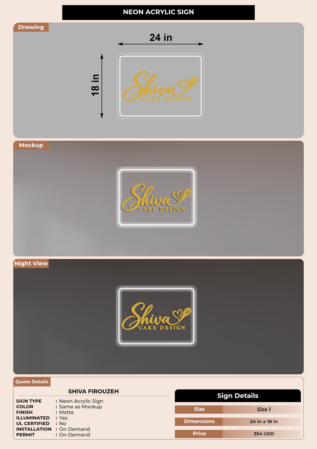 CUSTOM MOCKUP SIGN FOR Shiva Firouzeh