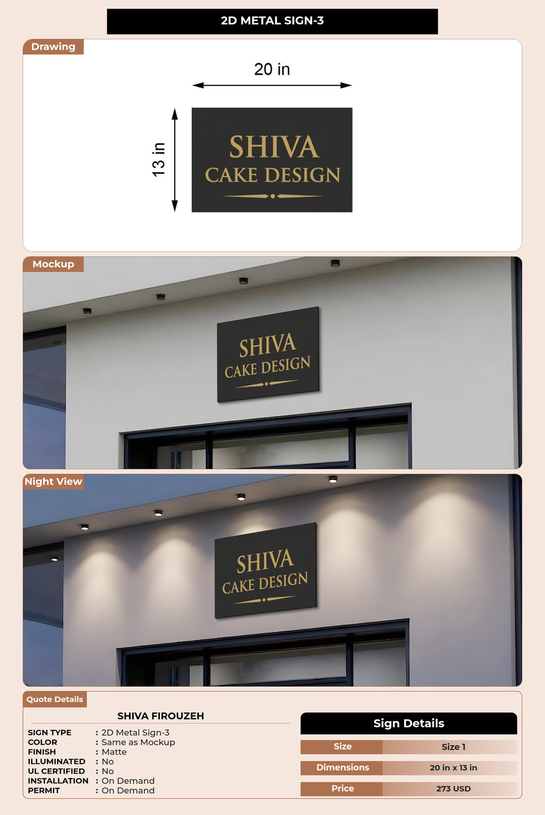 CUSTOM MOCKUP SIGN FOR Shiva Firouzeh