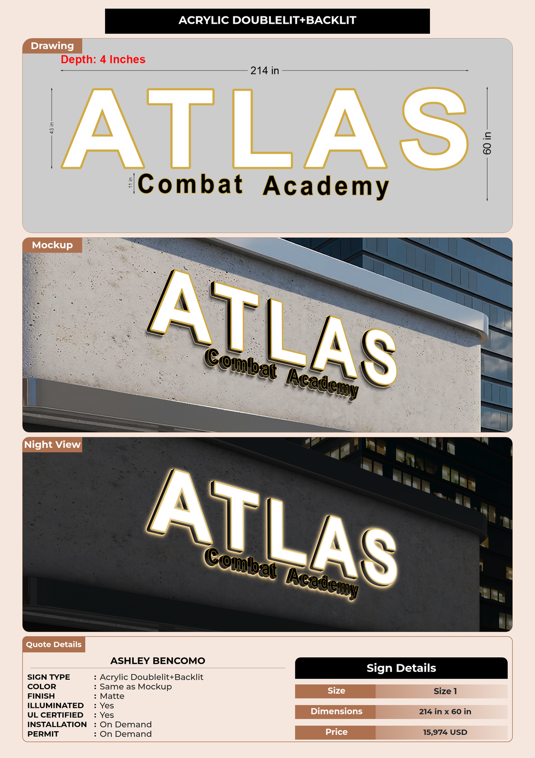 CUSTOM MOCKUP SIGN FOR Ashley Bencomo