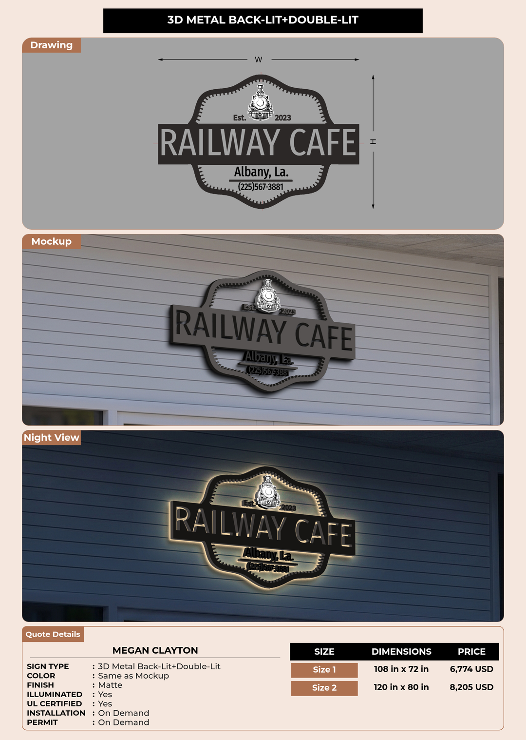 CUSTOM MOCKUP SIGN FOR Megan clayton