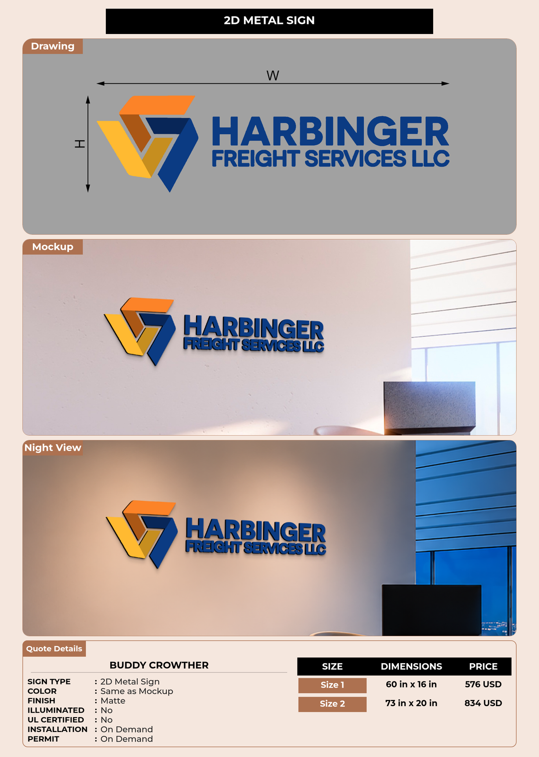 CUSTOM MOCKUP SIGN FOR Buddy Crowther