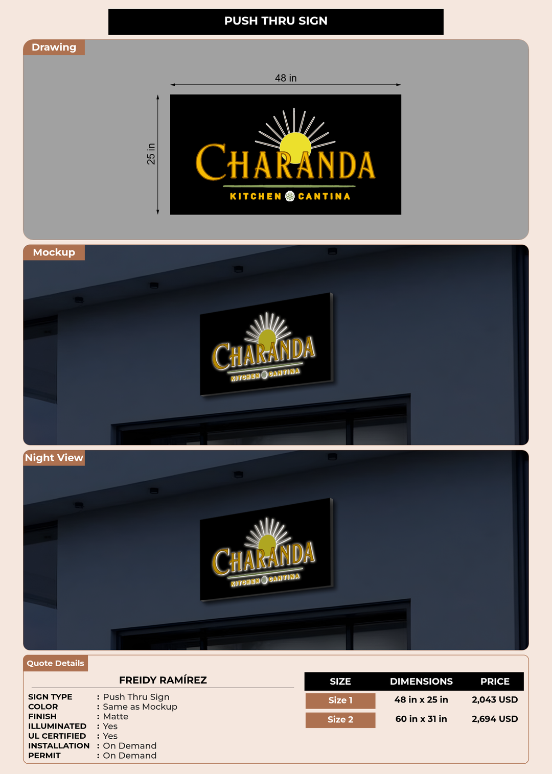 CUSTOM MOCKUP SIGN FOR Freidy Ramírez