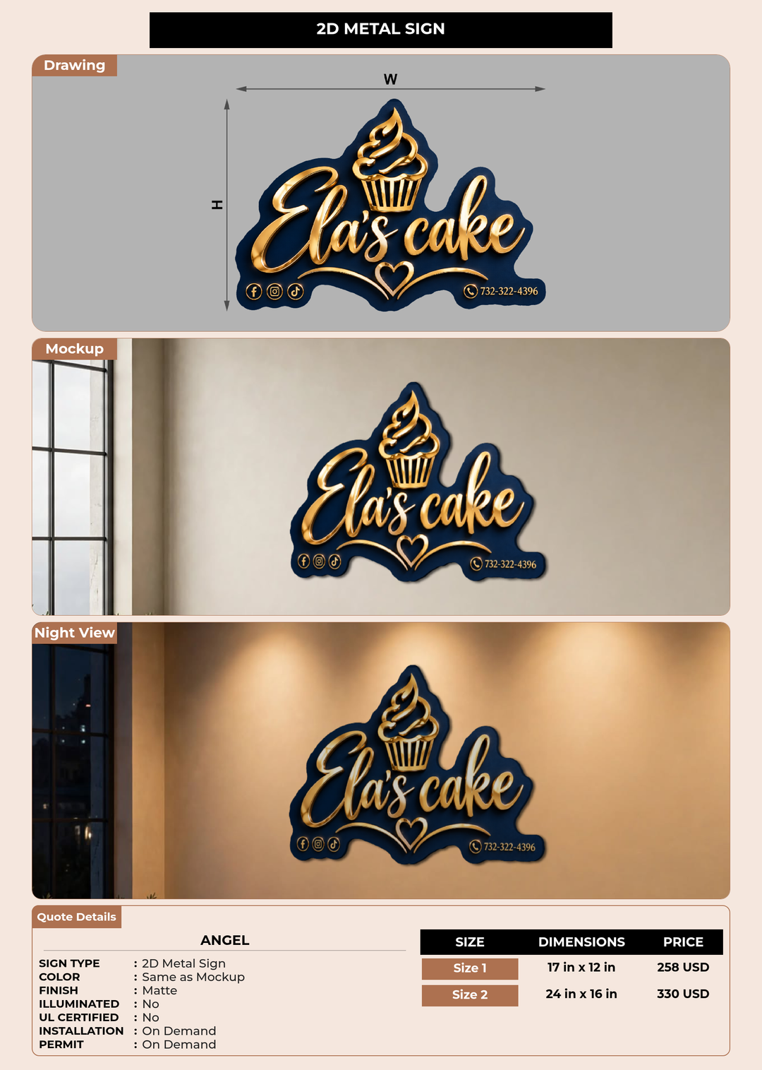 CUSTOM MOCKUP SIGN FOR Angel