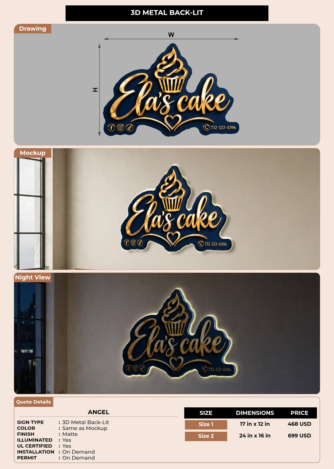 CUSTOM MOCKUP SIGN FOR Angel