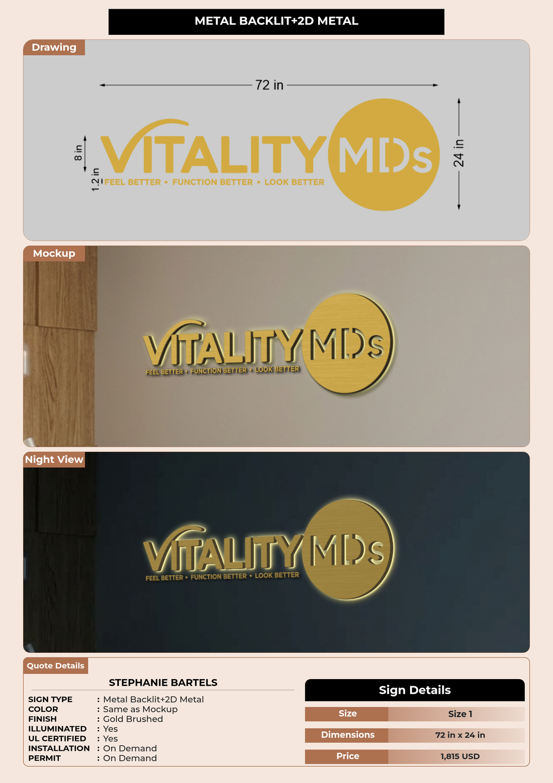 CUSTOM MOCKUP SIGN FOR Stephanie Bartels