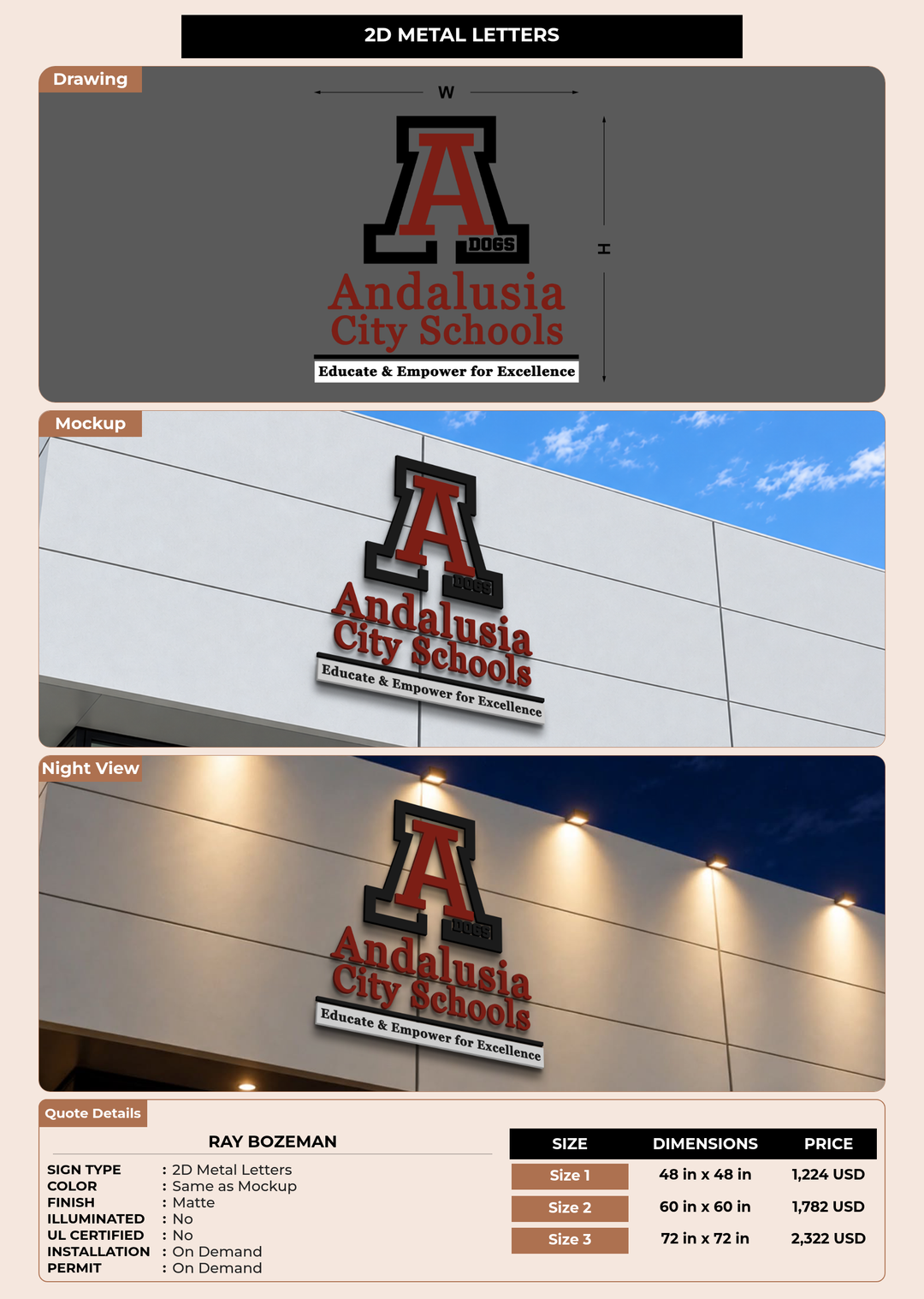 CUSTOM MOCKUP SIGN FOR Ray Bozeman