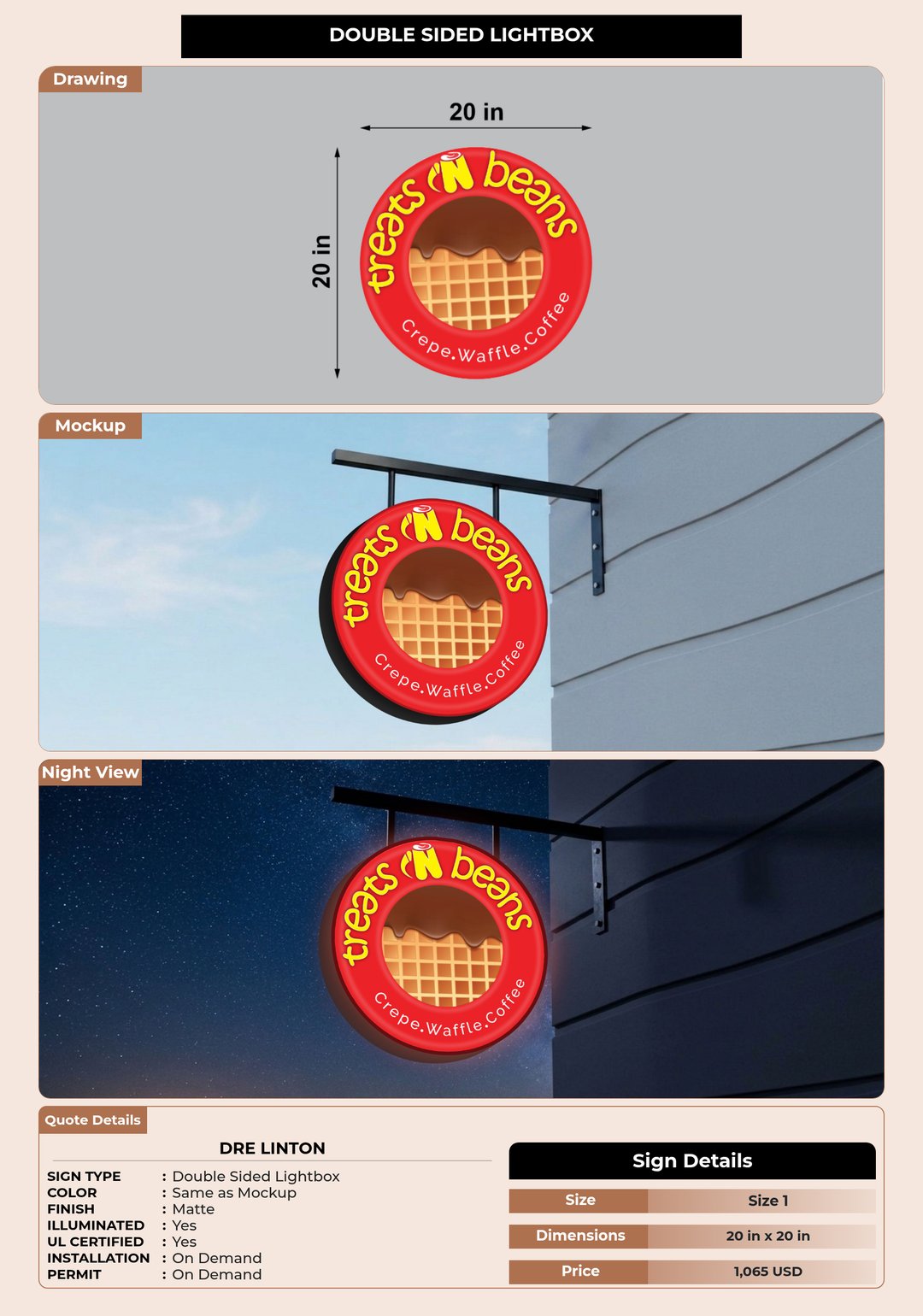 CUSTOM MOCKUP SIGN FOR Dre Linton