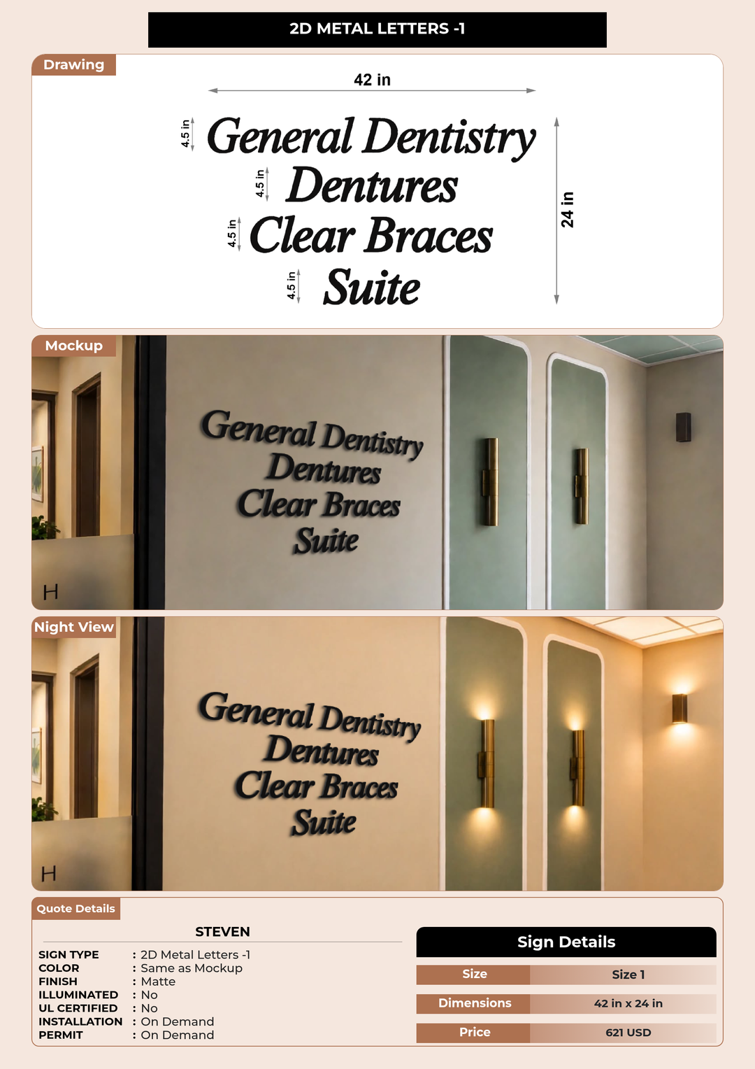 CUSTOM MOCKUP SIGN FOR Steven