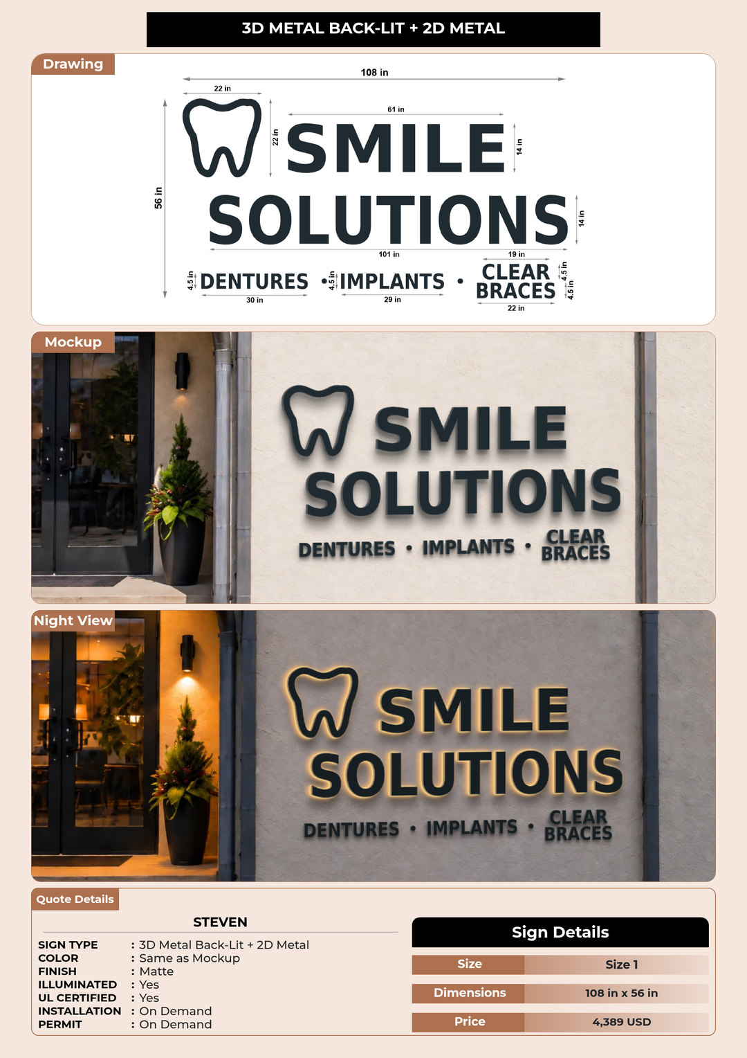 CUSTOM MOCKUP SIGN FOR Steven