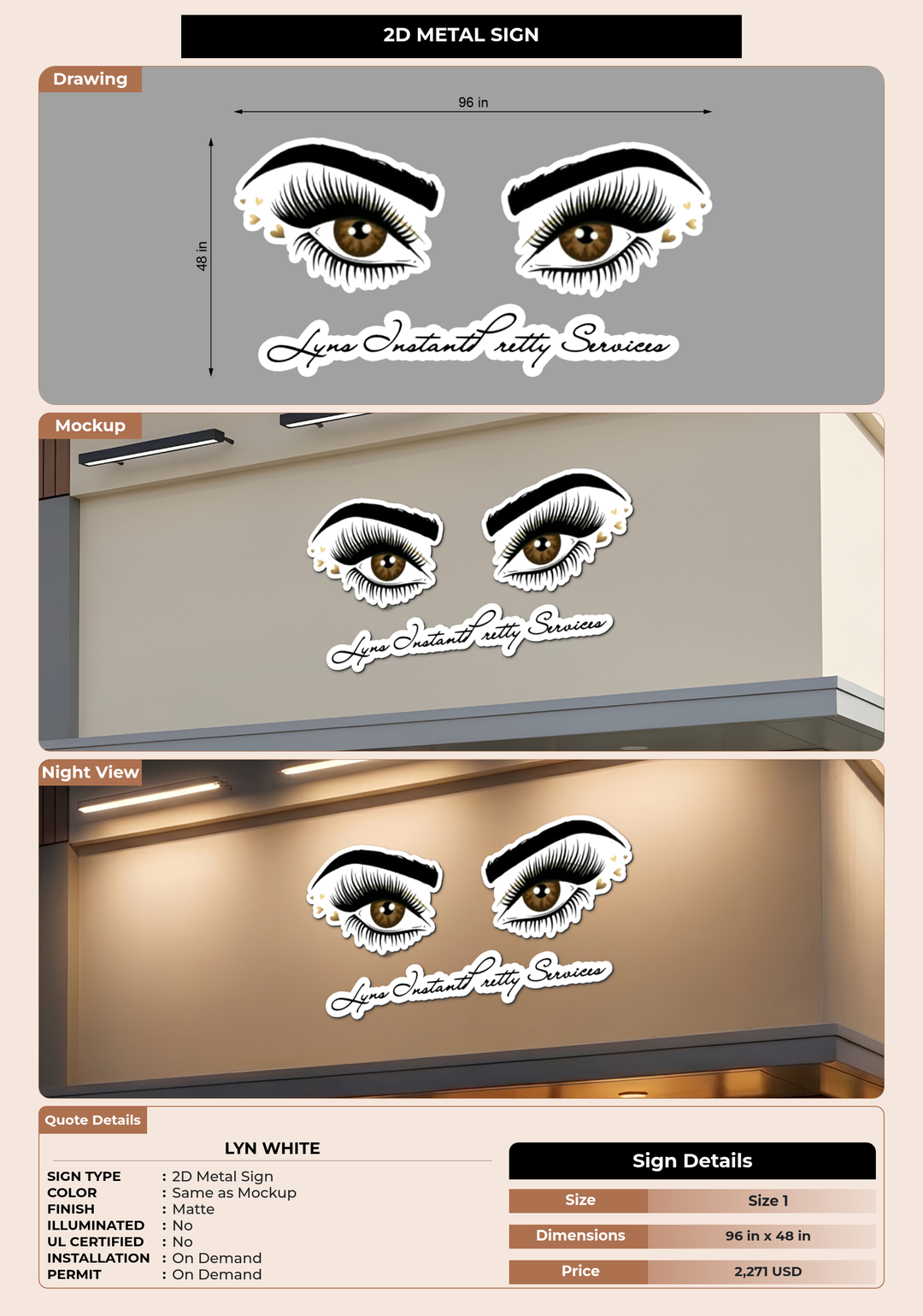 CUSTOM MOCKUP SIGN FOR Lyn White