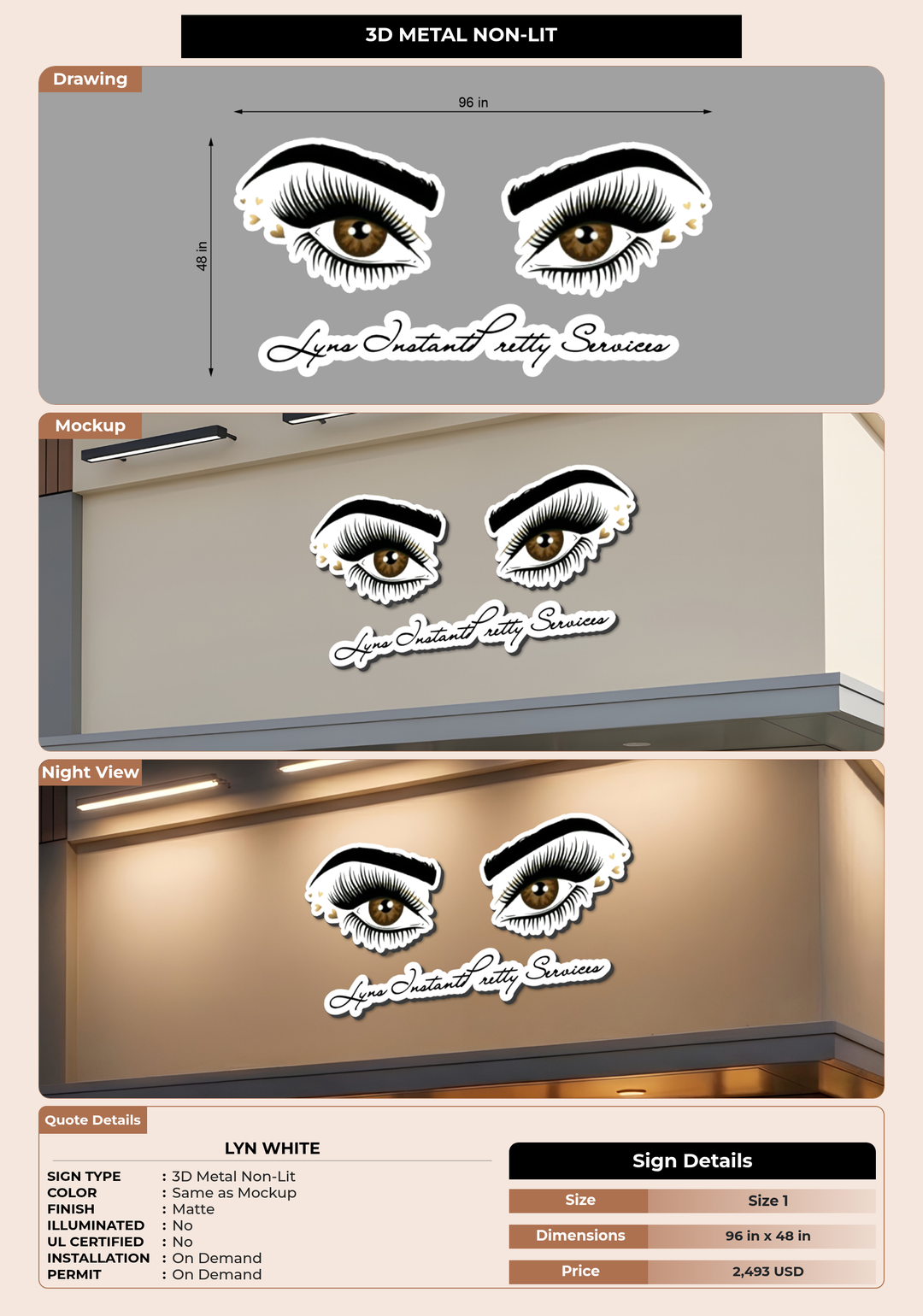 CUSTOM MOCKUP SIGN FOR Lyn White