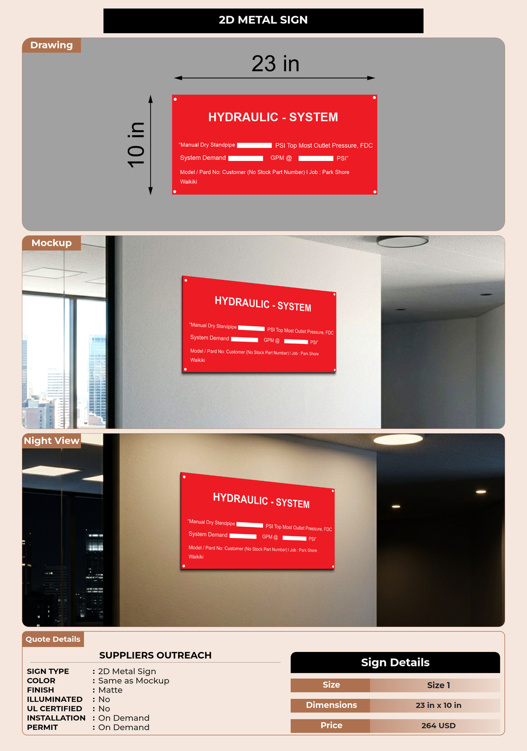 CUSTOM MOCKUP SIGN FOR Suppliers Outreach