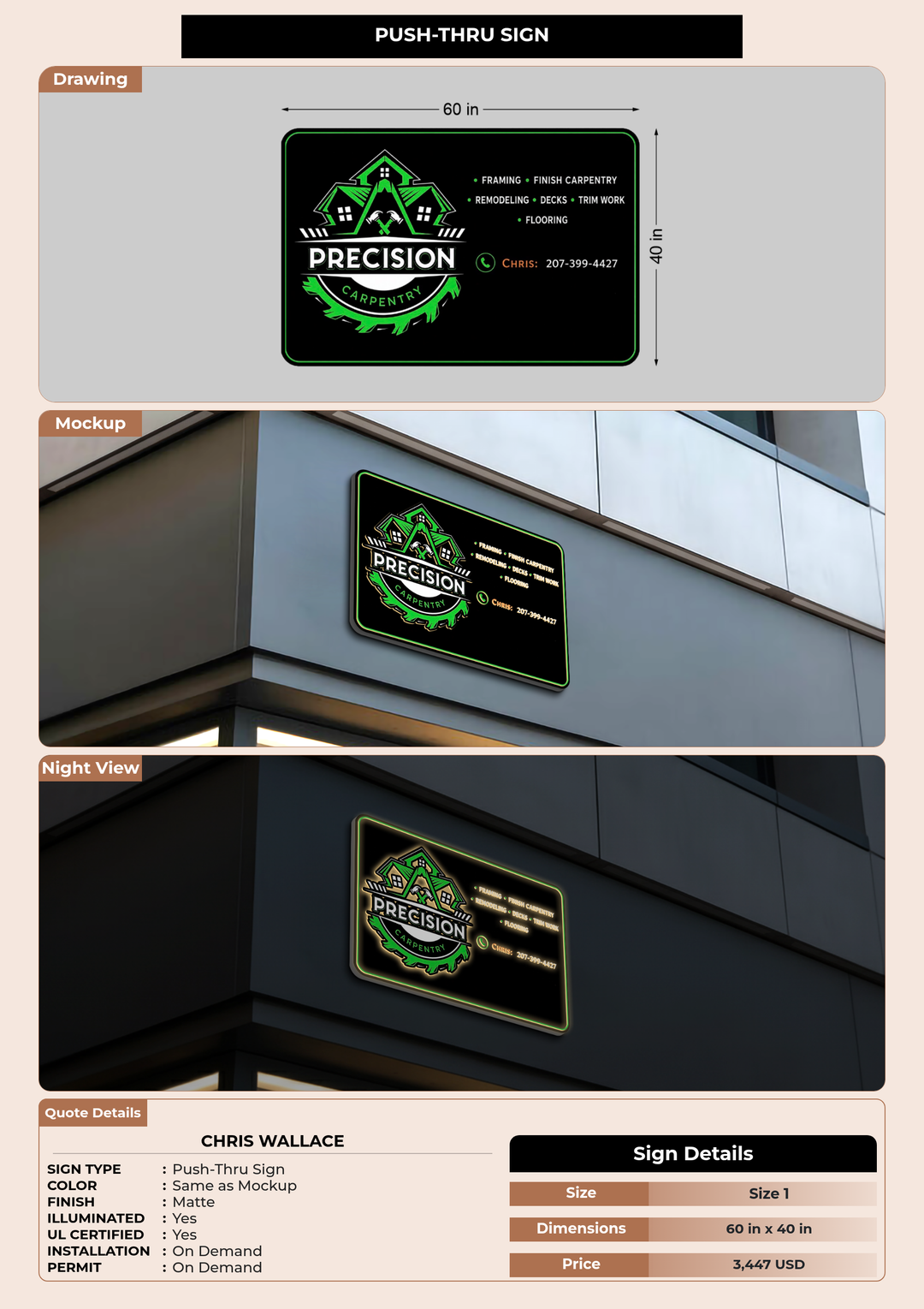 CUSTOM MOCKUP SIGN FOR Chris wallace