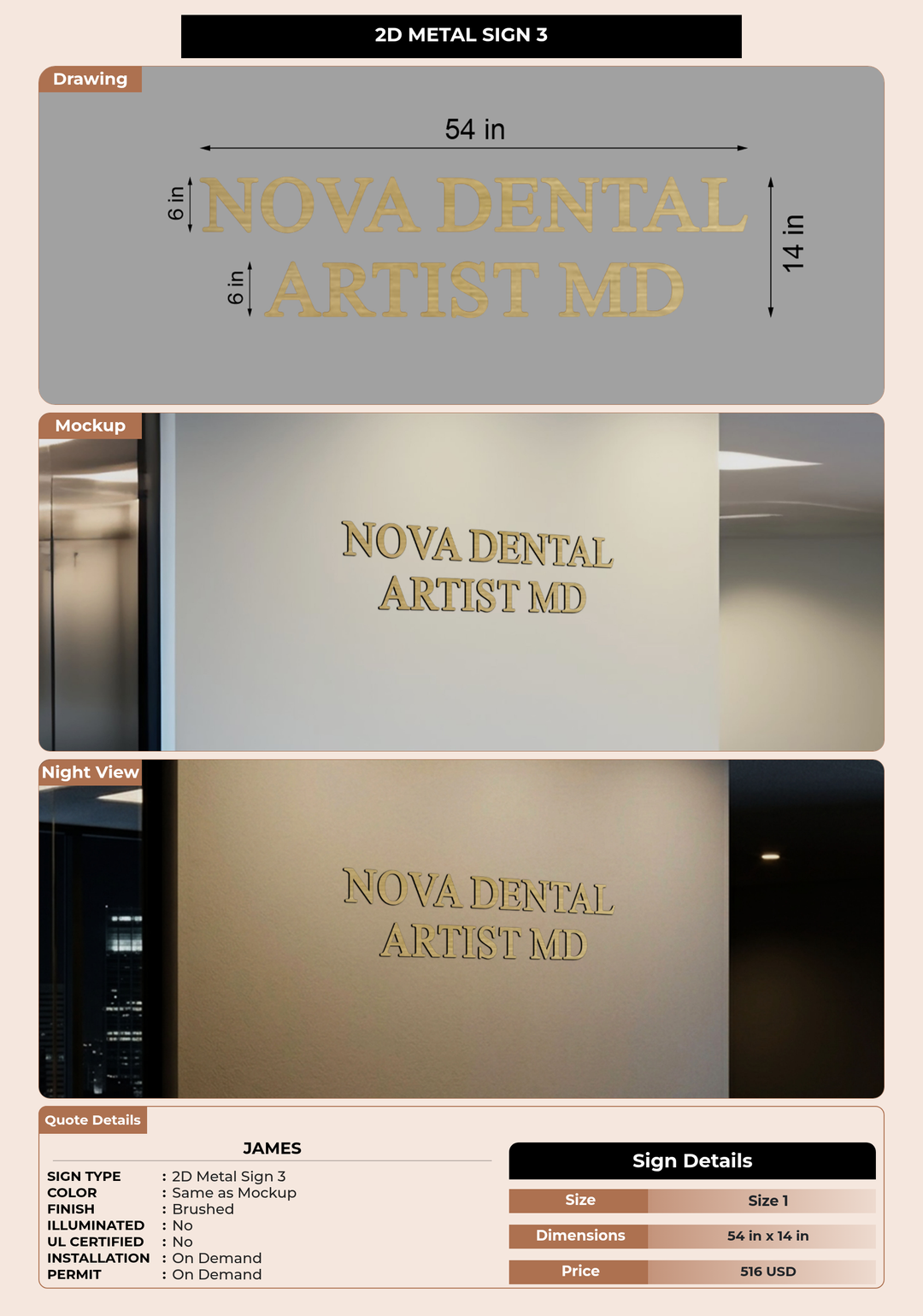 CUSTOM MOCKUP SIGN FOR James