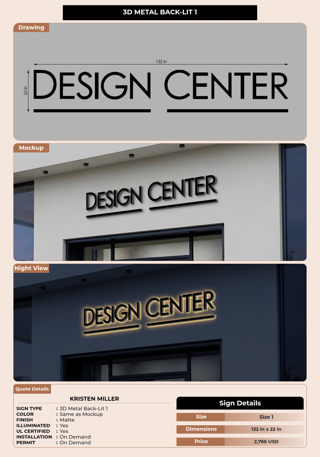 CUSTOM MOCKUP SIGN FOR Kristen Miller