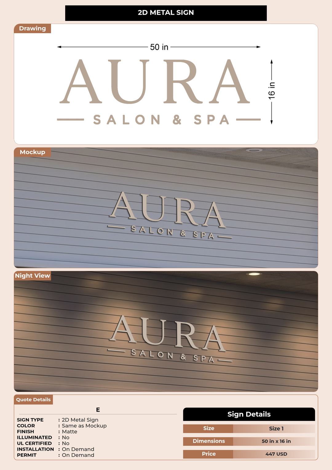CUSTOM MOCKUP SIGN FOR E