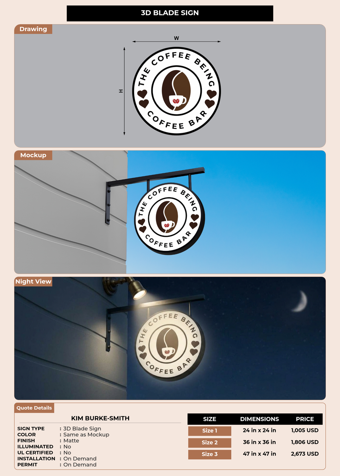 CUSTOM MOCKUP SIGN FOR Kim burke-smith